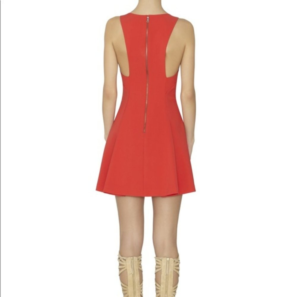 alice + olivia elva dress fit flare mini sleeveless size 6